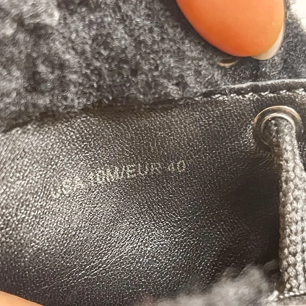 Via Spiga Shearling Black Sneakers Size 10‎